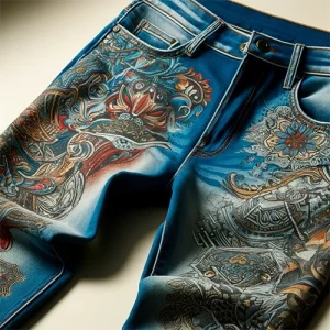 شلوار جین با طرح‌های چاپی